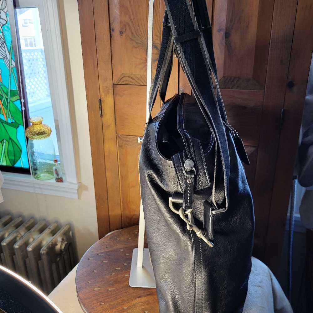 Coach Black Hudson Leather Tote Bag - Picture 11 of 17